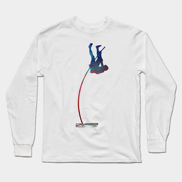 Pole vault #polevault #sport #athletics Long Sleeve T-Shirt by JBJart